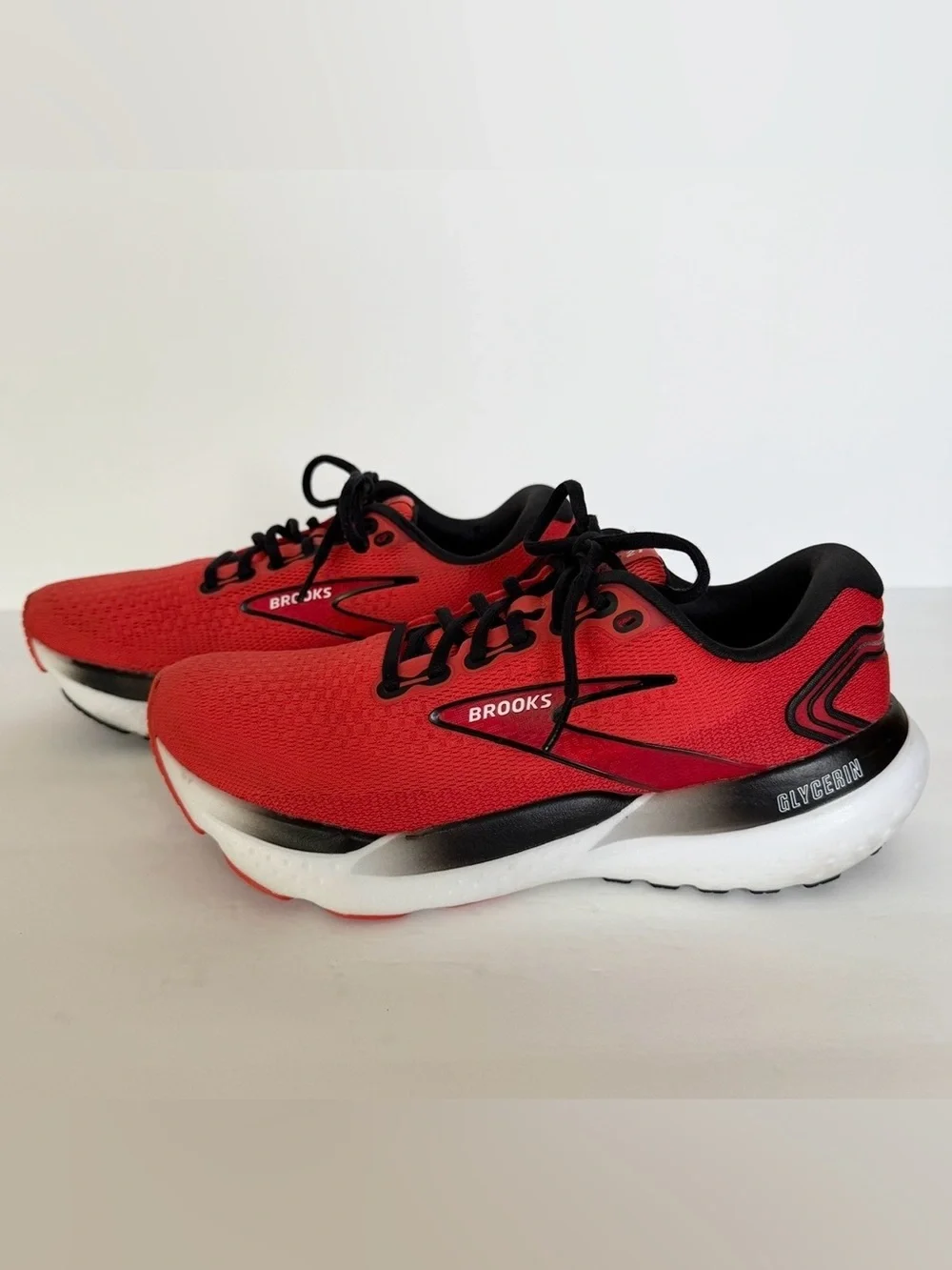 Brooks Glycerin 21 Men’s Running Shoes Salsa Red Grenadine Black DNA LOFT V3 Sz9